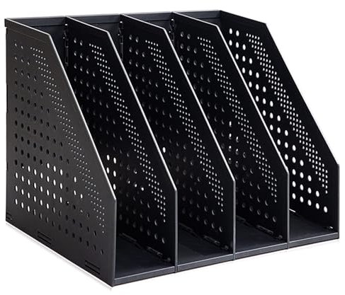 Elezeal Porte-revues pliable durable pour documents de bureau, étagères pour livres, CD, étagères, bureau, bibliothèque, maison et école