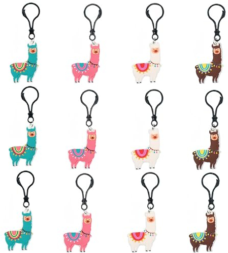 ZAHD 12 Stück Geldbörse Charms Alpaka Niedlicher Tier Schlüsselanhänger Lama Charm Anhänger Schlüsselanhänger Niedliche Llama Hängen Anhänger Ornamente Für Geburtstagsfeier (A)