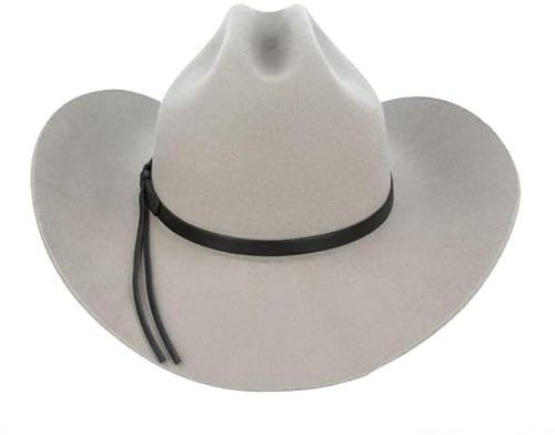 Xposed Steifer Cowboyhut für Herren aus 100% Reiner Wolle, Outback Cattleman, Western Rancher mit breiter Krempe [CY313SND-SAND-L]