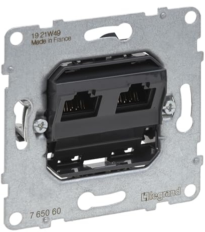 LEGRAND, SEANO Datendose 2 x RJ45, Einsatz, Kat. 6, UTP, ungeschirmt, 765060