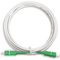 Qilnyeh Cavo Fibra Ottica SC/APC, SC/APC Simplex Monomodale Cavo Fibra 9/125μm LSZH, Optic Patch Cord diametro esterno 3,0 mm (White, 8meters)