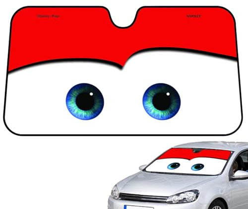 Visera De Coche De Dibujos Animados - Cubierta para Parabrisas De Coche, 130 * 70 Parasol para Parabrisas Coche Ventana Delantera Protección Solar Ojos De Dibujos Animados