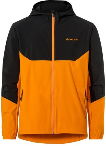 VAUDE Moab IV Softshelljacke für Herren - Übergangsjacke für Herren, Winddichte MTB-Jacke mit Kapuze, Atmungsaktiv & Wasserabweisend, Recyceltes Material, Nachhaltig