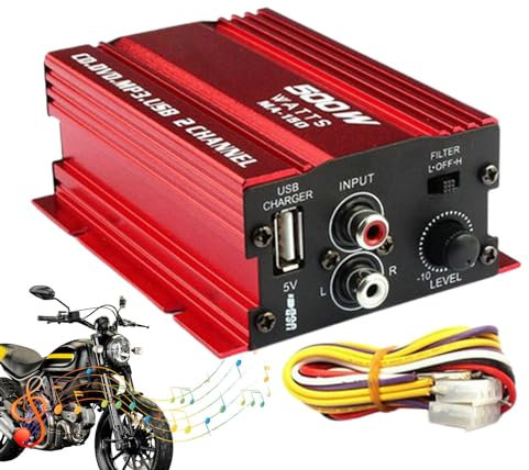 Car Amplifier 2 Channel | Car Audio Amp Small Amplifier Box,2 Channel Audio Amplifier, Car Speaker Amplifier Car Amp, Bass Boost Control Stereo Amplifier
