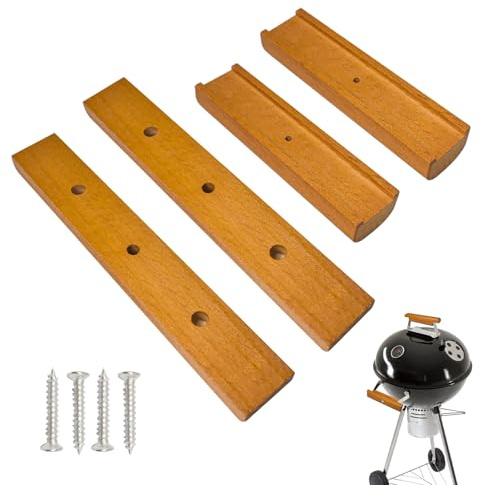 MTGSTOCL 2Pcs Cherry Wood Weber Grill Handle Replacement, Cool Touch Parts