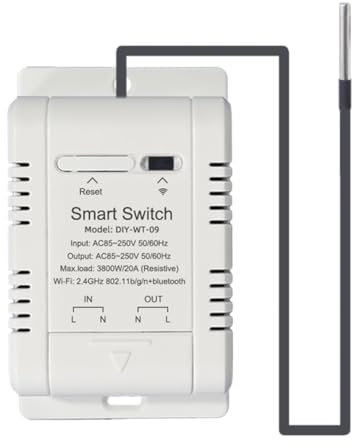 Ewelink Termostato WiFi Controllo APP per cellulare con supporto statistico dei dati Funzione scenari di automazione IFTTT Compatibile con Alexa e Google Assistant per il controllo vocale