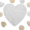 MORAINJAY 2 Pezzi Tovagliette Tonde,38cm PVC Tovaglietta Argento Hollow,Cuore Tovaglietta Antiscivolo Lavabili per Matrimonio,Ristorante,Hotel Table Decorativo