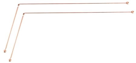 Namvo Lot de 2 Baguettes de radiesthésie en cuivre 99,9% pour Outils de Chasse, Divination des Sources d'eau, trésors, Objets enterrés, etc.