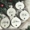Personalisierte Weihnachtskugeln aus Holz - Christbaumkugeln mit Namen | Verschiedene Sets | Christbaumschmuck | Weihnachtsdeko - Hello mini (Clean, 6er Set)