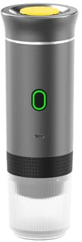 HPHPH Portable 3-in-1 Coffee Maker, Wireless Electric Espresso Machine, 12ml Capacity, Grey