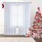 GAIFNAG Voile Vorhang Transparente Gardine 140 x 110 cm Hitzeschutz, Leinen-Optik Transparent, Größe Und Farbe Wählbar Vorhang Blickdicht Thermovorhang für Fenster, Zuhause, Terrasse, Weiß