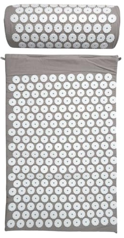 Marbeaux Spijkermat mit Kissen Shakti Mat Grau 40x64cm Akupressurmat