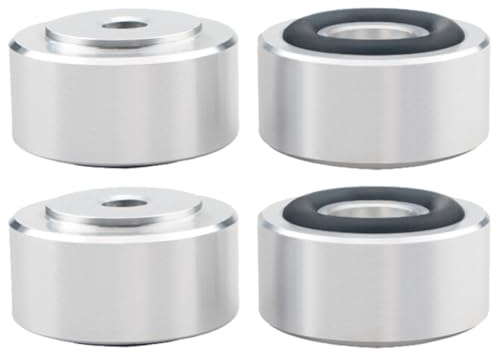 Fiorky 4 Sets Lautsprecher-Isolationsfüße, Aluminium-Lautsprecherfüße, Spikes, Ständerfüße, rutschfeste Lautsprecher-Isolationsständer, Füße, Polster, Isolierung absorbieren Stöße,Verstärker