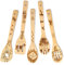 Yeenano Cuillère Bois Bambou,5 Pièces Ensemble d’Accessoires d’ustensiles Cuisine Gravés Frais Spatule en Bois Ustensiles Cuisine Antiadhésifs Peut être Utilisé comme Cadeau Vacances Les Amis Famille