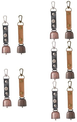 Milisten 5 Sätze Karamellfarbener Sensor Gong Zelt Türklingel Knopf Türklingel Wanderalarme Türklingel Türklingelstangen Pfeife Hängende Kuhglocken Stopper Pu 2 Stück * 5
