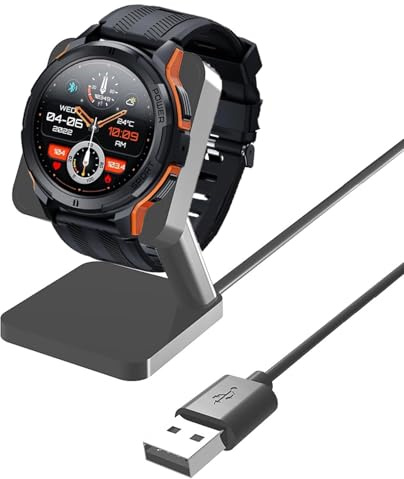 Compatible with OUKITEL Smartwatch BT10 Charger, Blueshaweu Charging Stand Desk Holder Charging Dock Station Compatible with OUKITEL BT10,BT12,BT20,BT80 Smartwatch (Black)