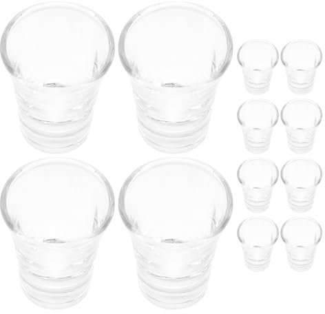 Didiseaon 1 juego de vasos de chupito de cristal para iglesia, suministros de iglesia, tazas de comunión, decoraciones de fiesta de bautizo, cáliz de comunión, bandeja de cáliz, cáliz, copa