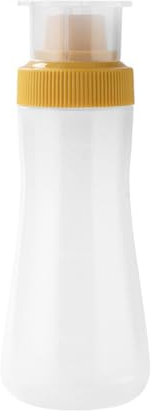 Cake Syrup Dispenser 350ml Graduated Plastic Squeeze Bottle for Soaking Honey seasoning powder Syrup Bottle with Sealing Lid Easy Storage Reusable Baking Jars (Yellow)