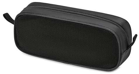 Laptop Chargers Case,Zipper Mesh Electronics Accessories Bag for Laptop Tablet Power/Mouse/Cord/USB Accessories,Black