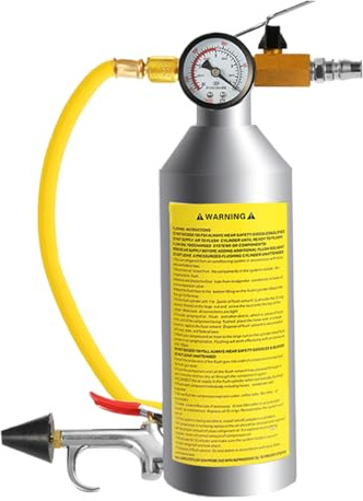 Kit de nettoyage AC Flush - Automobile - Avec bidon en acier inoxydable - Nettoyant pour système de climatisation pour la maison, le véhicule et le condensateur - Solution de prévention des odeurs et