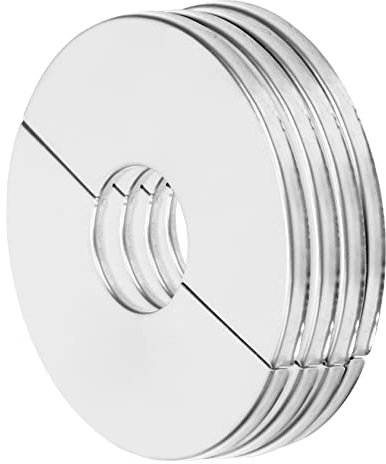 SHINEOFI Lot De 4 Cache-Fils Décoratifs Pour Colliers De Tuyaux Muraux Cache-Tuyaux De Radiateur Cache-Tuyaux Blancs Bride De Sortie De Plaque D'Écusson En Acier Inoxydable