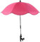 LOVIVER Sombrilla con clip para cochecito, sombrilla moderna con ángulo de dirección ajustable, para silla de playa, para patio, Rojo