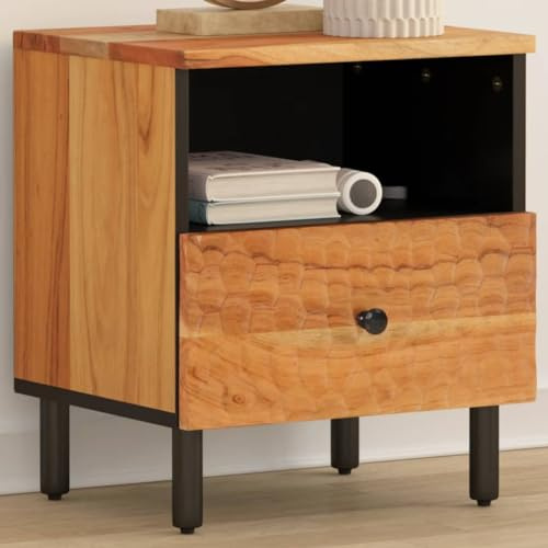 Nachttisch nachtschrank badschrank schmal for Wohnzimmer Zimmer 40x33x46 cm Massivholz Akazie