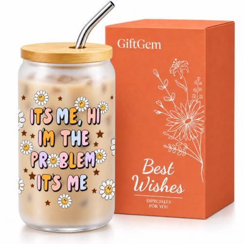 GiftGem Music Lovers Gifts - Music Lovers Gifts for Women, Creative Travel Mug, Coke Cup, Glass Mug, Singer Tumbler Album Inspired Gift, Singer Merchandise, Christmas Birthday Gift for Women Friends