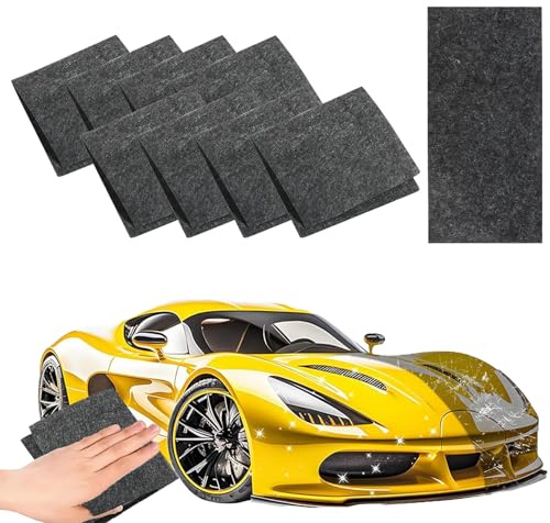 8 Stück Nano Sparkle Tuch,Nano-Kratzerentferner Tücher,Na-no Sparkle Cloth,Na-no Tuch für Auto Kratzer Entfernen für Reparatur von Leichten Autoreinigung,Kratzfarben,Lackpflege