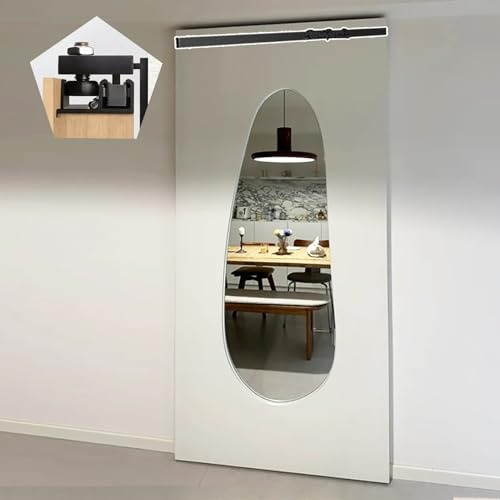 Perche de Sauvetage Quincaillerie de Porte Coulissante Fantôme Dissimulée avec Fermeture Douce, Rail Coulissant Caché pour Porte en Bois/Miroir/Bibliothèque(63cm/24.8in)
