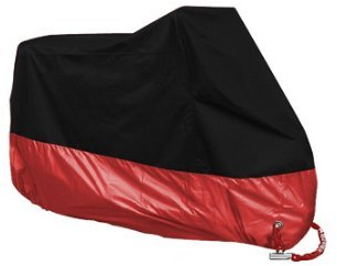 Bestland Motorrad Abdeckung Wasserdicht Staubdicht UV-Schutz Atmungsaktiv Sunblocker Motorradplane Cover Outdoor Roller Abdeckplane, Schwarz/Rot (3XL)