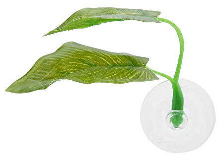 Pssopp Aquarien Betta Bed Ruheplatz Betta Hammock Spielzeug Aquarium Pflanzen Simulieren künstliches Blatt mit Saugnapf, geben dem Fisch eine komfortable Erholung Umwelt