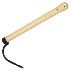 IDEAL-Sauzahn spitz | zur tiefen und wurzelschonenden Lockerung des Bodens und Ziehen von Saatfurchen | handgefertigt, spezialgehärtet, scharf angeschliffen, Buchenstiel 15,5 cm