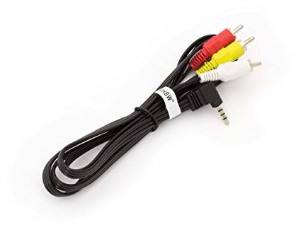 vhbw Audio Video AV Composite Kabel kompatibel mit Panasonic NV-DS27, NV-DS28, NV-DS29, NV-DS30, NV-DS33, NV-DS35 Kamera, Digitalkamera