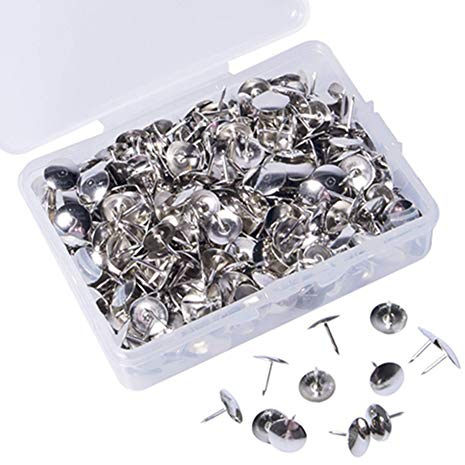 Egurs Reißnägel 1000 Stück Reißzwecke Metall Reißzwecken Thumb Tack Nagel Dekoration Pushpin für Büro Home Silber