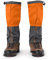 Tyenaza 1 Paar Schnee Bein Gamaschen Wandern Klettern Leichte wasserdichte Jagd Radfahren Leggings Abdeckung Bein Gamaschen 45,5 * 19,7 cm(Orange)