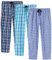 MoFiz Pantalon Pyjama Homme Coton Carreaux Pantalon de Nuit Cofortable Doux avec Poches à Cordon de Pantalon 3Pack-D S