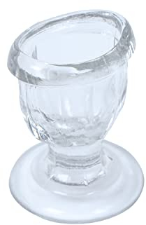Gobelet de lavage des yeux en verre avec design ingénieux pour s'adapter aux yeux pour un nettoyage efficace des yeux – Bord en forme d'œil, ajustement parfait – Transparent – 1 pièce