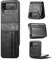 FTRONGRT Hülle für Samsung Galaxy Z Flip 4, PC + PU, Mit Kartenfach, Sturzsicher, rutschfest, Hülle für Samsung Galaxy Z Flip 4.Schwarz