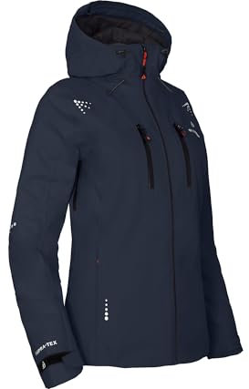 Bergson LEKNES Thermo | Damen Regenjacke, leicht wattiert, recycelt, 20000 mm Wassersäule, Navy Blazer [329], 36 - Damen