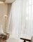 Lactraum Vorhang Wohnzimmer Luxus vergoldete Gardine Voile Weiß H245 x B145 cm mit Ösen