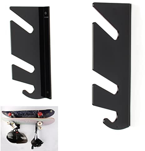 WANLIAN Skateboard,Wandhalterung,Longboard Wandhalterung,Aufbewahrungsdisplay für Wandhalterungen,zum Aufhängen von Boards wie Skateboards,Longboards,Snowboards,Wakeboards und Kiteboards, 1 Paar