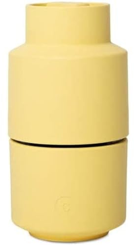 CrushGrind Billund umgedrehte Gewürzmühle und Kräutermühle mit verstellbarem Mahlgrad - Keramikmahlwerk - Salz- und Pfeffermühle (Turmeric)