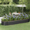 Festnight Arriates de Jardín Oval, Jardinera Elevada Metalico, Jardineras Exterior Grandes, Huerto Urbano Terraza, Jardinera Maceteros de Acero con Recubrimiento, Gris Antracita 322x100x36 cm