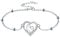 J.MUEN Mutter Tochter Armband 925 Sterling Silber Herz Anhänger Armband Schmuck Geschenke für Mama