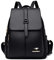 NICOLE & DORIS Rucksack Damen Klein Handtasche Rucksack Anti Diebstahl Wasserdichter Rucksäcke PU Leder Schulrucksack Cityrucksack Daypack für Reisen Freizeit Arbeit Schwarz