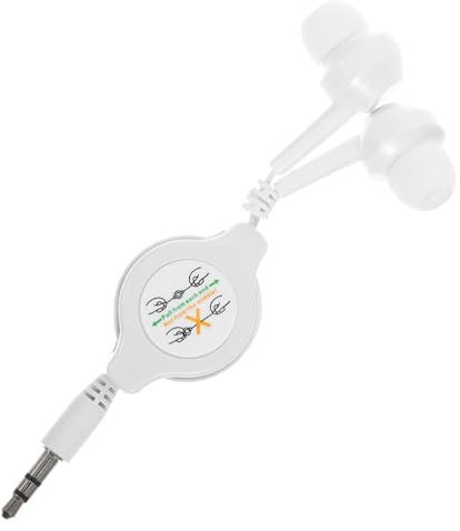 Hemobllo Auricolari Retrattili Da 3,5 Mm, Niente Più Grovigli, Cuffie Stereo. Wired In-Ear Headphones Auricolare Stereo Con Microfono Per Smartphone Ios