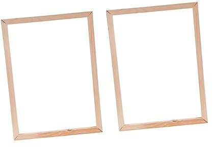 KICHOUSE 2 Sätze Leinwandrahmen Foto-displayrahmen Fotorahmen Für Die Wand Stickerei Keilrahmen Tisch Fotorahmen Spannrahmen Aus Stoff Querstrebe Tischdekoration Holz Bild Selbstgemacht