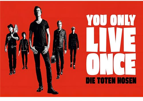 SECOLI Weil Du Nur Einmal Lebst Die Toten Hosen Auf Tour, Leinwand-Poster, dekoratives Gemälde, Wandkunst, Bild, Druck, moderne Dekoration, 30 x 45 cm