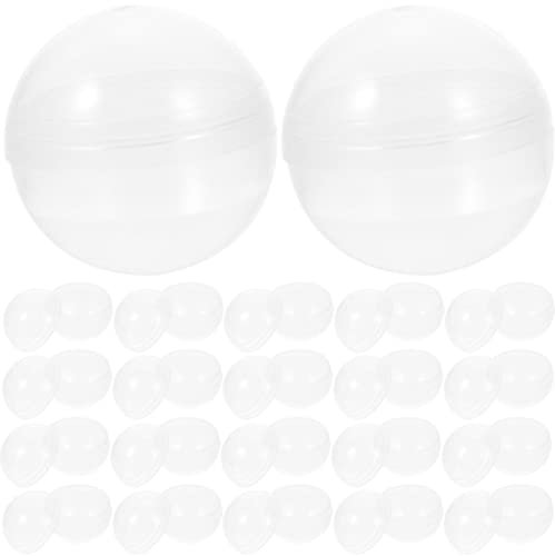 Alipis Lot De 50 Boules De Loterie Rechargeables En Plastique Transparent Boules De Tombola Boules Rondes Vides Capsules Pour Machine À Griffes Fête Accessoires De Jeu
